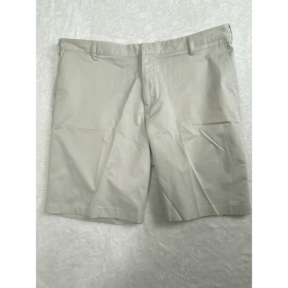 Adidas Golf Shorts Flat Front Lightweight Performance Beige Size 42